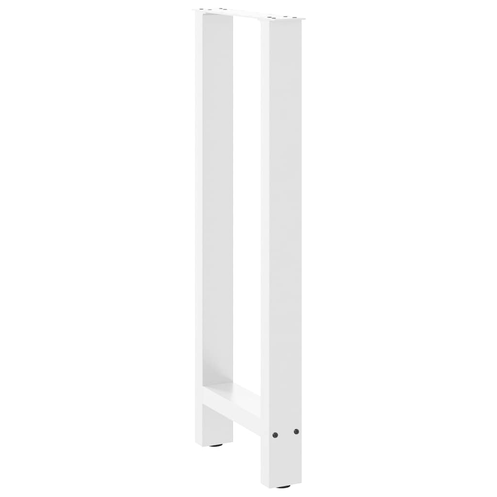 Gambe per Tavolino Bianco 2 pz 40x(100-101) cm Acciaio