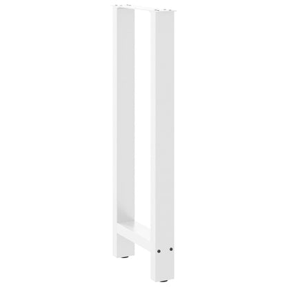 Gambe per Tavolino Bianco 2 pz 40x(100-101) cm Acciaio