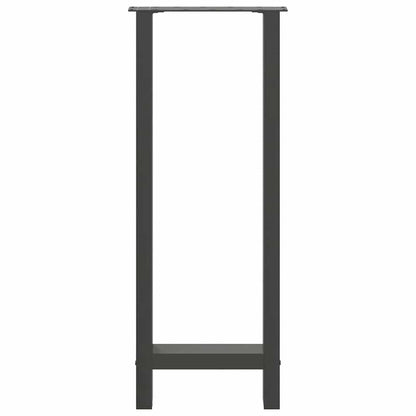 Gambe per tavolo da bar antracite 2 pz 40x(100-101) cm in acciaio