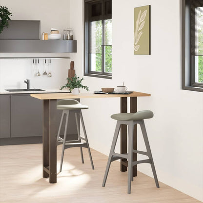 Gambe per tavolo da bar naturale 2 pz 50x(100-101) cm