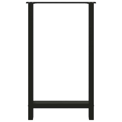 Gambe per tavolo da bar nere 2 pz 60x(100-101) cm in acciaio