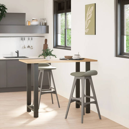 Gambe per tavolo da bar antracite 2 pz 60x(100-101) cm in acciaio