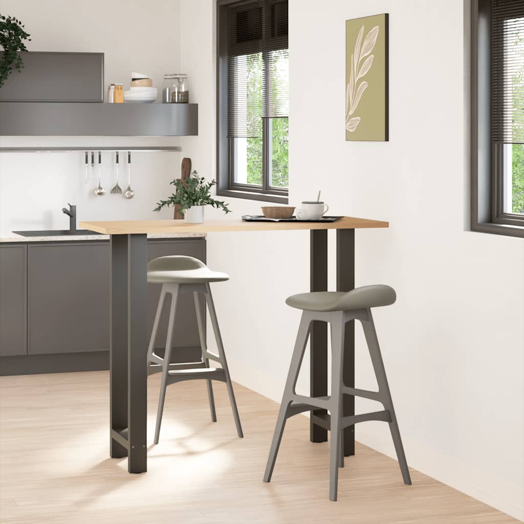 Gambe per tavolo da bar antracite 2 pz 40x(110-111) cm in acciaio
