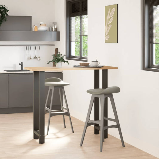Gambe per tavolo da bar antracite 2 pz 40x(110-111) cm in acciaio