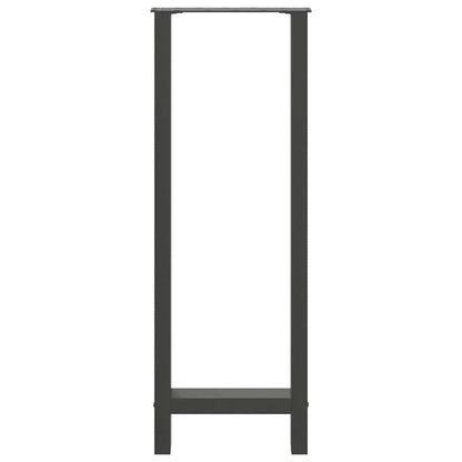 Gambe per tavolo da bar antracite 2 pz 40x(110-111) cm in acciaio