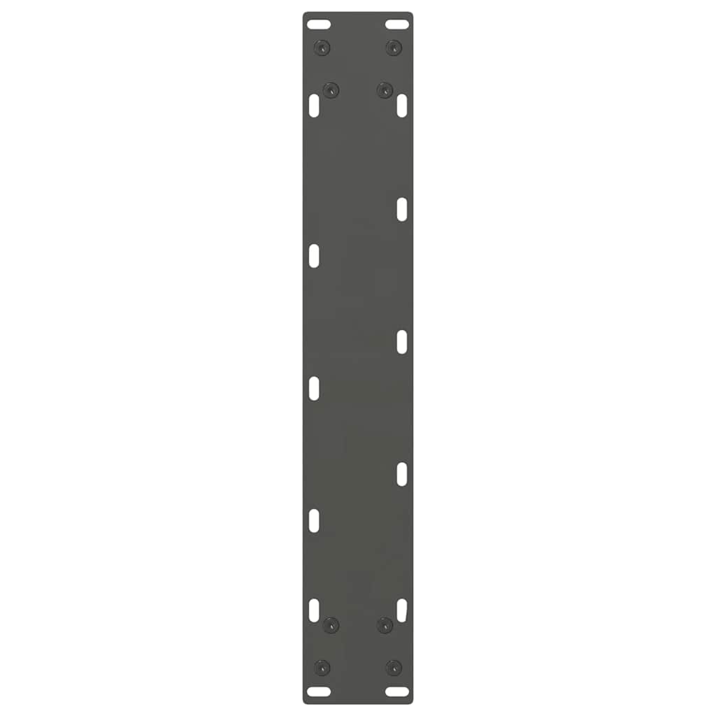 Gambe per tavolo da bar antracite 2 pz 40x(110-111) cm in acciaio