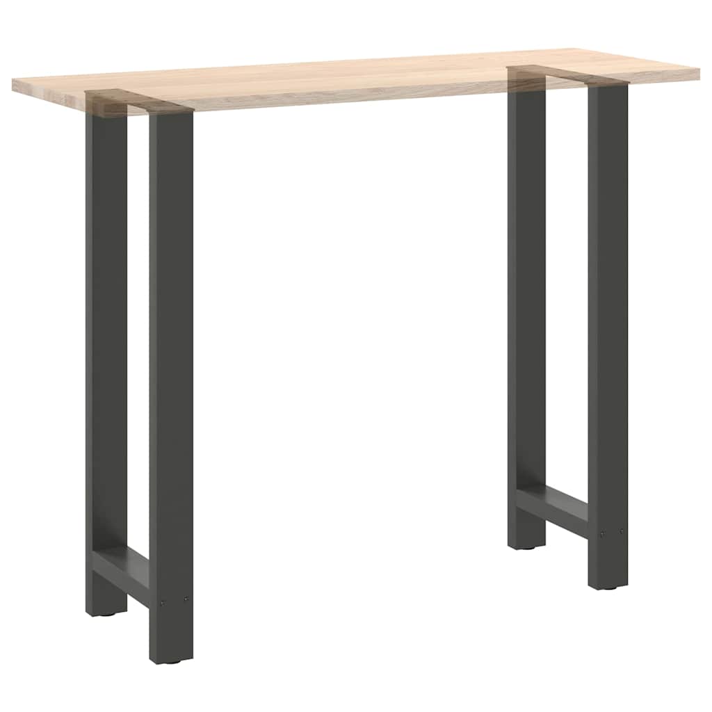 Gambe per tavolo da bar antracite 2 pz 40x(110-111) cm in acciaio