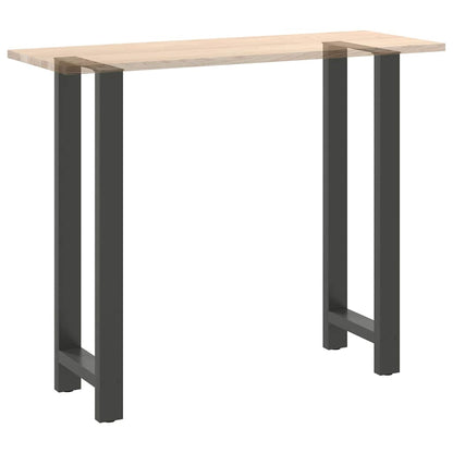 Gambe per tavolo da bar antracite 2 pz 40x(110-111) cm in acciaio