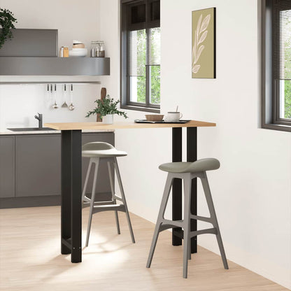 Gambe per tavolo da bar nere 2 pz 50x(110-111) cm in acciaio