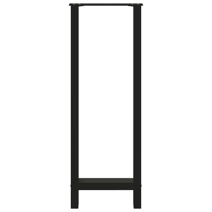 Gambe per tavolo da bar nere 2 pz 50x(110-111) cm in acciaio