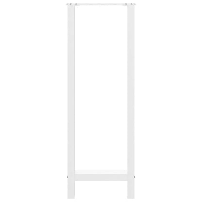 Gambe per tavolo da bar bianche 2 pz 50x(110-111) cm in acciaio
