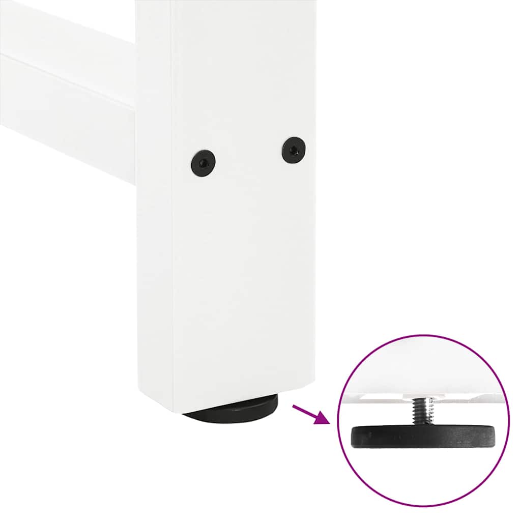 Gambe per tavolo da bar bianche 2 pz 50x(110-111) cm in acciaio