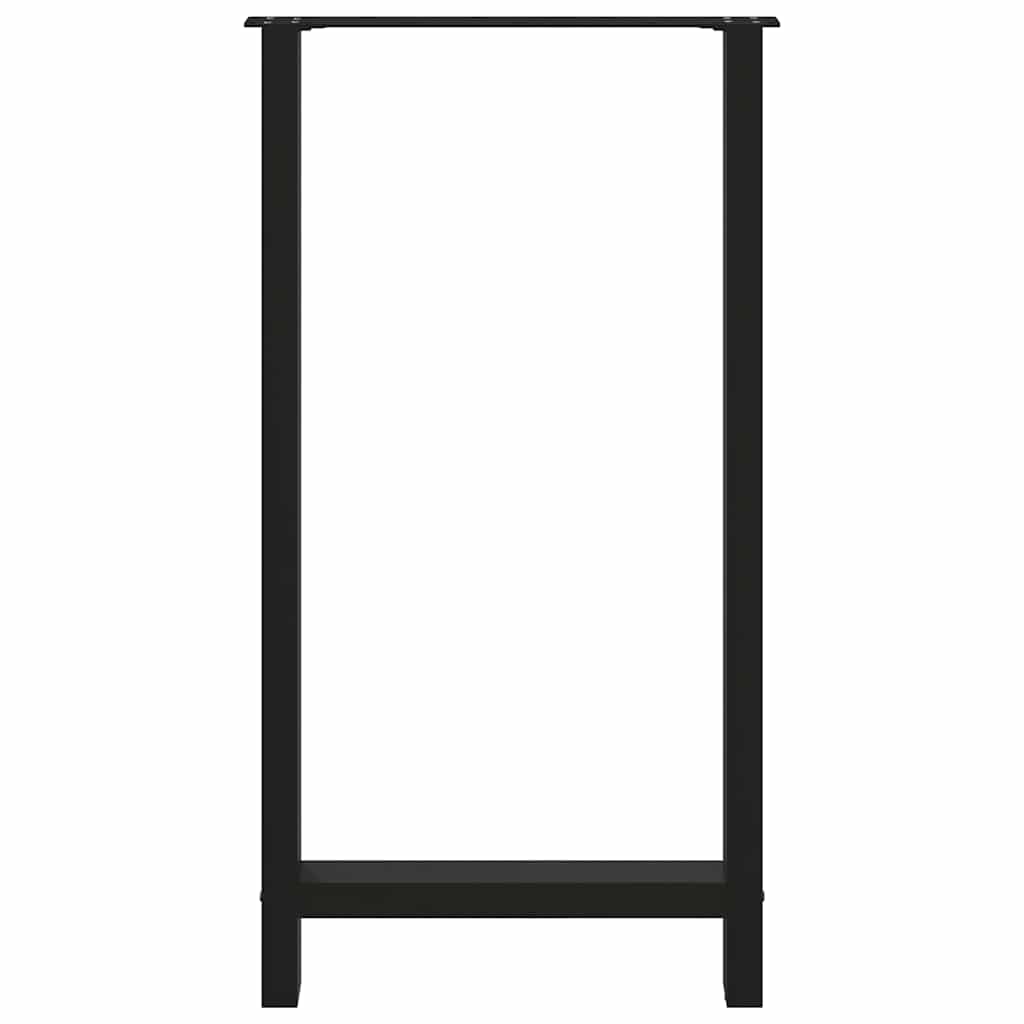 Gambe per tavolo da bar nere 2 pz 60x(110-111) cm in acciaio