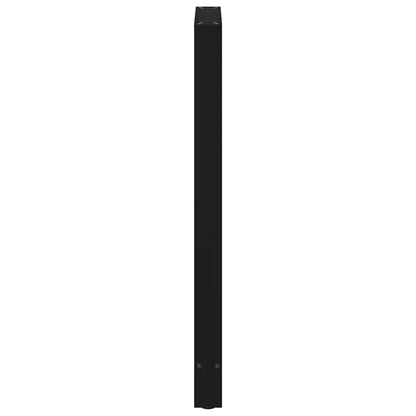 Gambe per Tavolino Nero 2 pz 60x(110-111) cm Acciaio