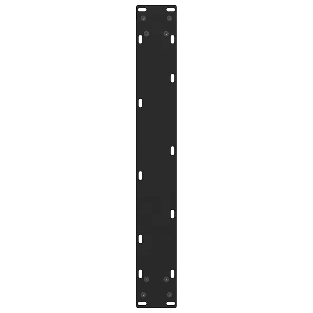 Gambe per Tavolino Nero 2 pz 60x(110-111) cm Acciaio