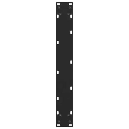 Gambe per Tavolino Nero 2 pz 60x(110-111) cm Acciaio