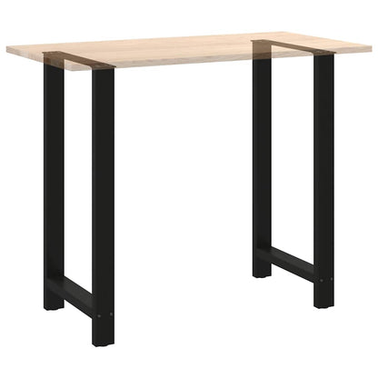 Gambe per tavolo da bar nere 2 pz 60x(110-111) cm in acciaio