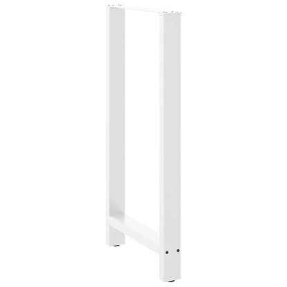 Gambe per Tavolino Bianco 2 pz 60x(110-111) cm Acciaio