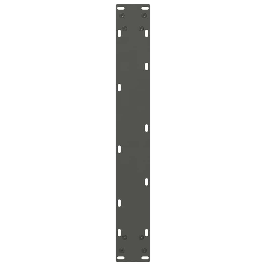 Gambe per tavolo da bar antracite 2 pz 60x(110-111) cm in acciaio