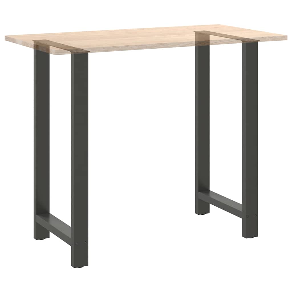 Gambe per tavolo da bar antracite 2 pz 60x(110-111) cm in acciaio
