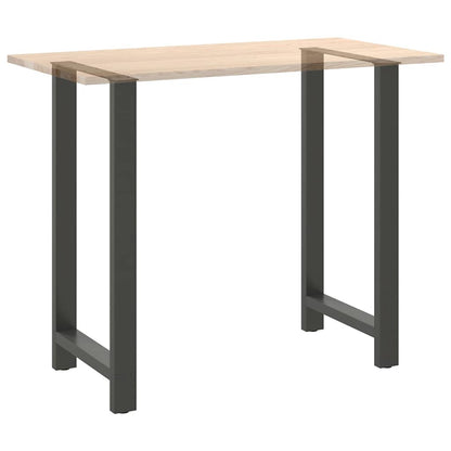 Gambe per tavolo da bar antracite 2 pz 60x(110-111) cm in acciaio