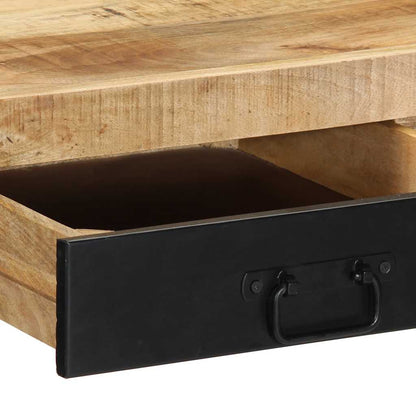Scrivania 100x50x75 cm in Legno Massello di Mango Grezzo