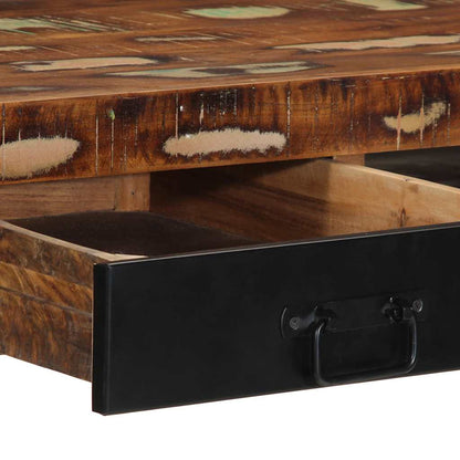 Scrivania Multicolore 100x50x75 cm in Legno Massello Recupero - homemem39