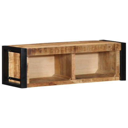Mobile Porta TV 80x30x25 cm in Legno Massello di Mango Grezzo - homemem39