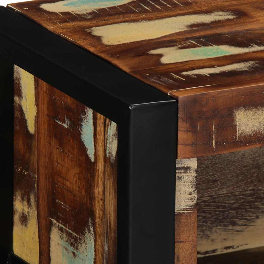 Mobile Porta TV Multicolore 80x30x25 cm Legno Massello Recupero - homemem39