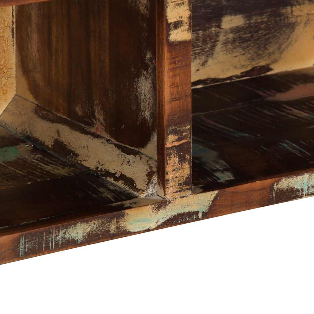 Mobile Porta TV Multicolore 80x30x25 cm Legno Massello Recupero - homemem39