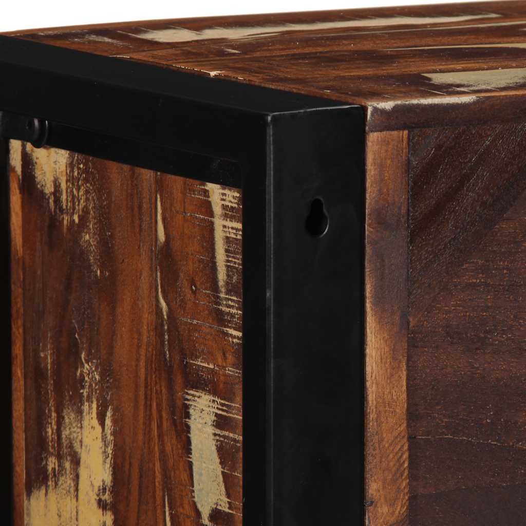 Mobile Porta TV Multicolore 80x30x25 cm Legno Massello Recupero - homemem39