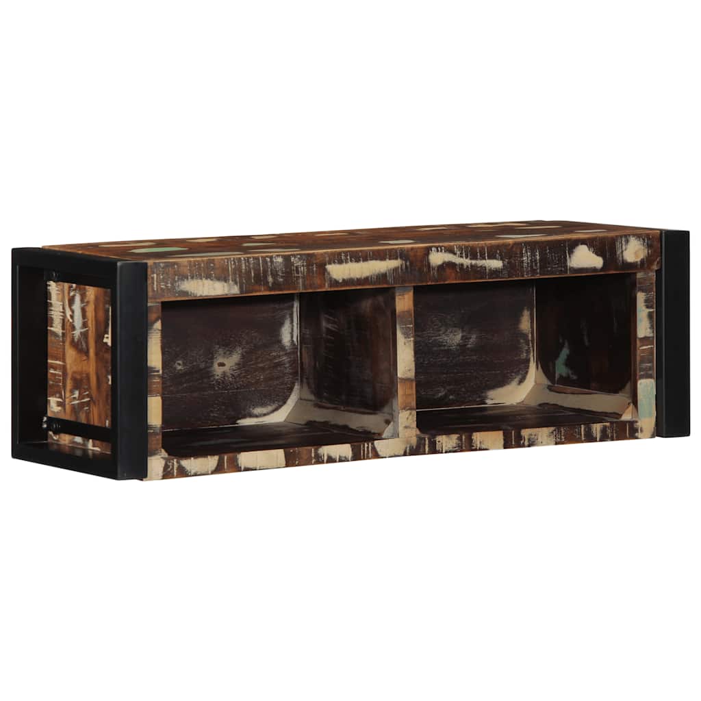 Mobile Porta TV Multicolore 80x30x25 cm Legno Massello Recupero - homemem39