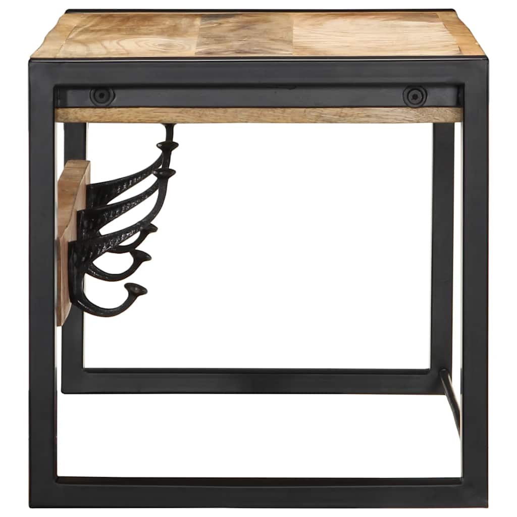 Appendiabiti 80x35x35 cm in Legno Massello Grezzo di Mango - homemem39