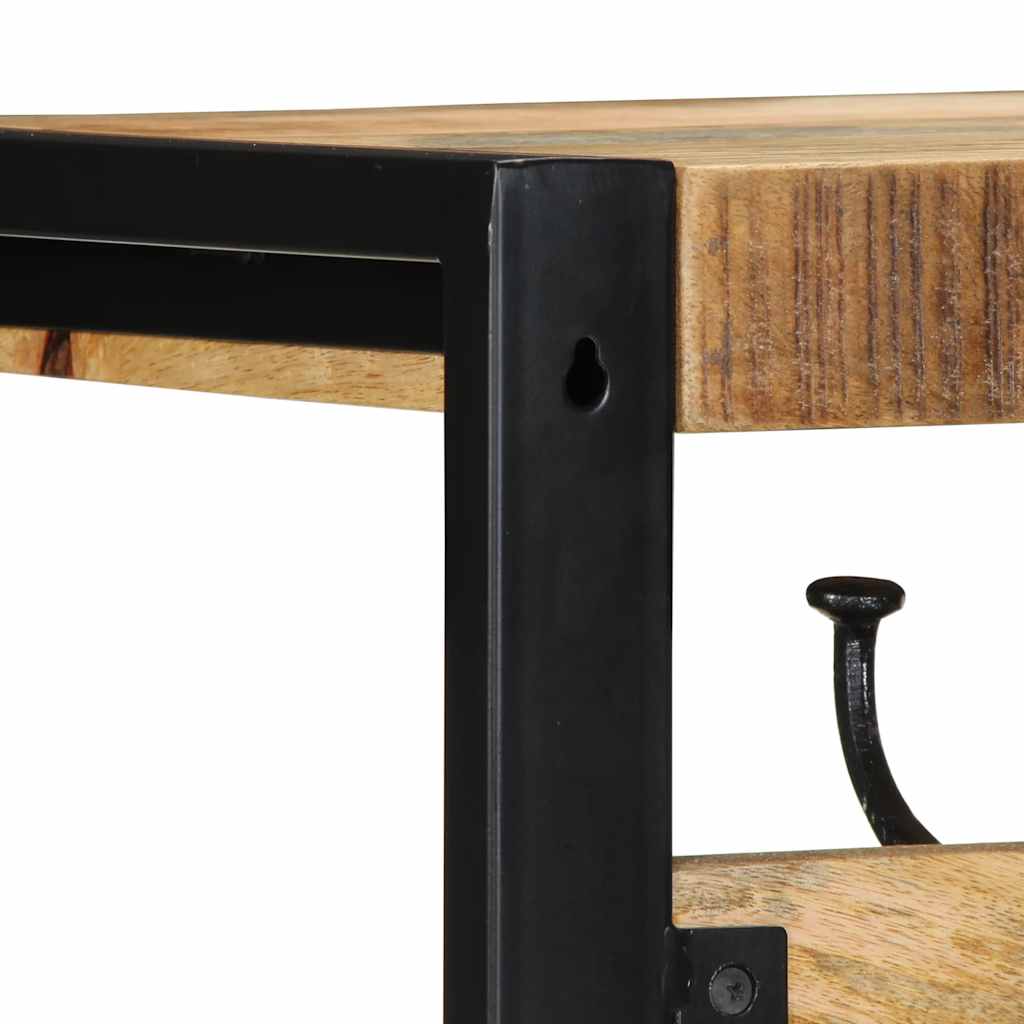 Appendiabiti 80x35x35 cm in Legno Massello Grezzo di Mango - homemem39