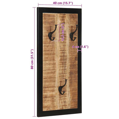 Appendiabiti 40x2x80 cm in Legno Massello Grezzo di Mango - homemem39