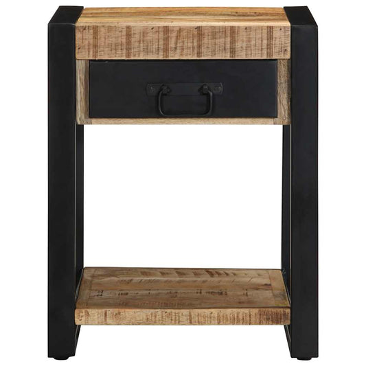 Tavolino 40x40x50 cm in Legno Grezzo Massello di Mango | homemem39