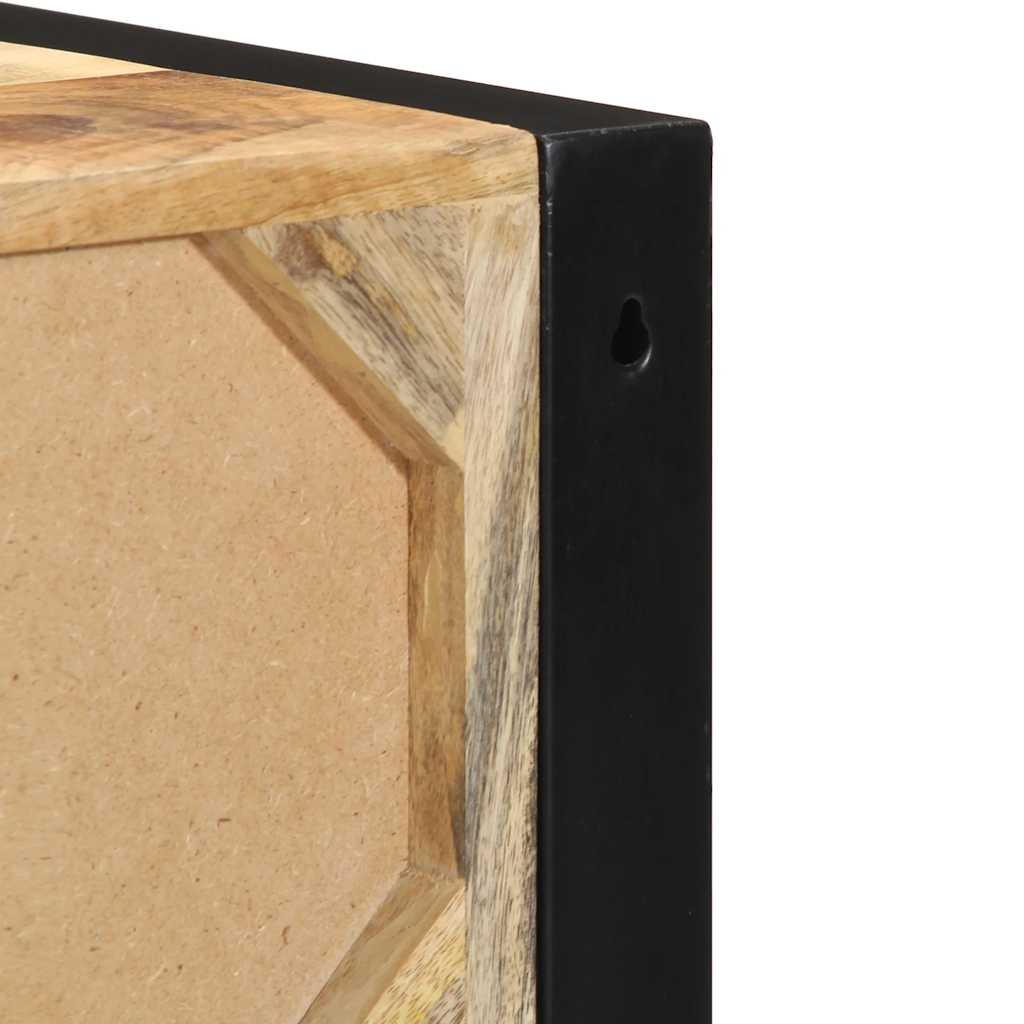 Comodino 40x35x40 cm in Legno Grezzo Massello di Mango - homemem39