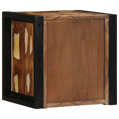 Comodino Multicolore 40x35x40 cm in Legno Massello Recupero | homemem39