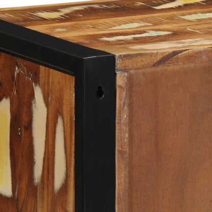 Comodino Multicolore 40x35x40 cm in Legno Massello Recupero | homemem39