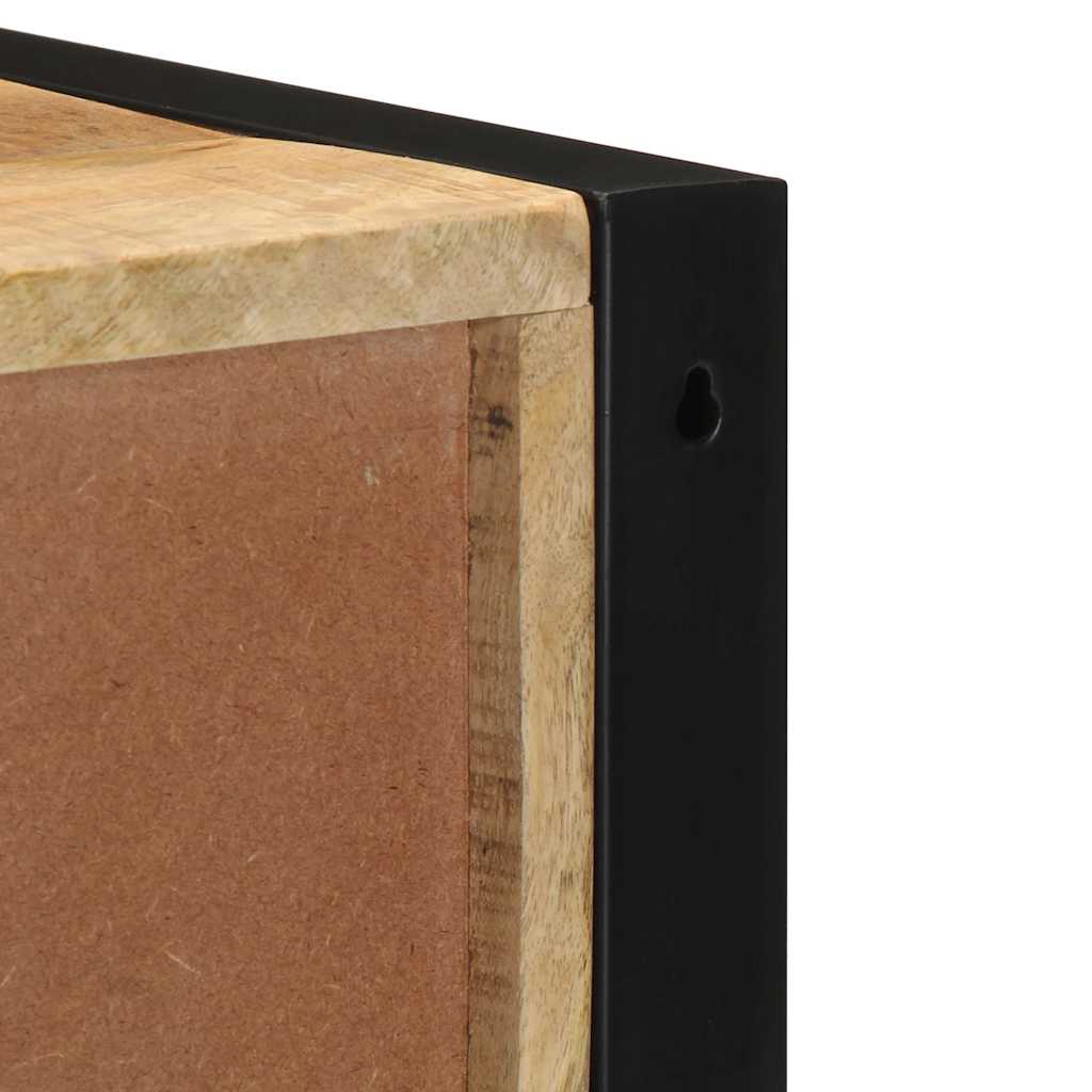 Comodini 2 pz 40x35x40 cm in Legno Massello di Mango Grezzo - homemem39