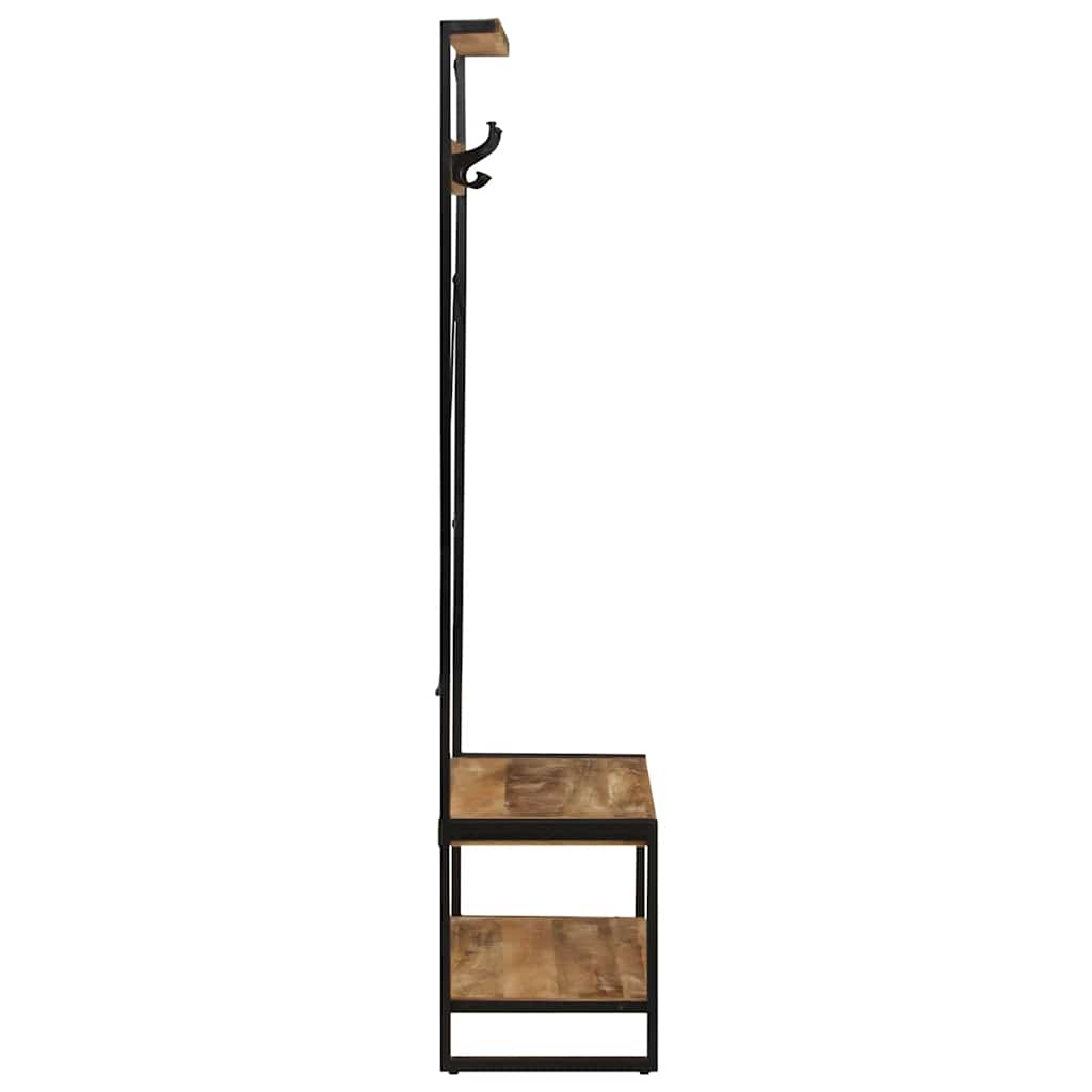 Appendiabiti 80x40x190 cm in Legno Massello Grezzo di Mango | homemem39