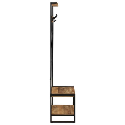 Appendiabiti 80x40x190 cm in Legno Massello Grezzo di Mango | homemem39