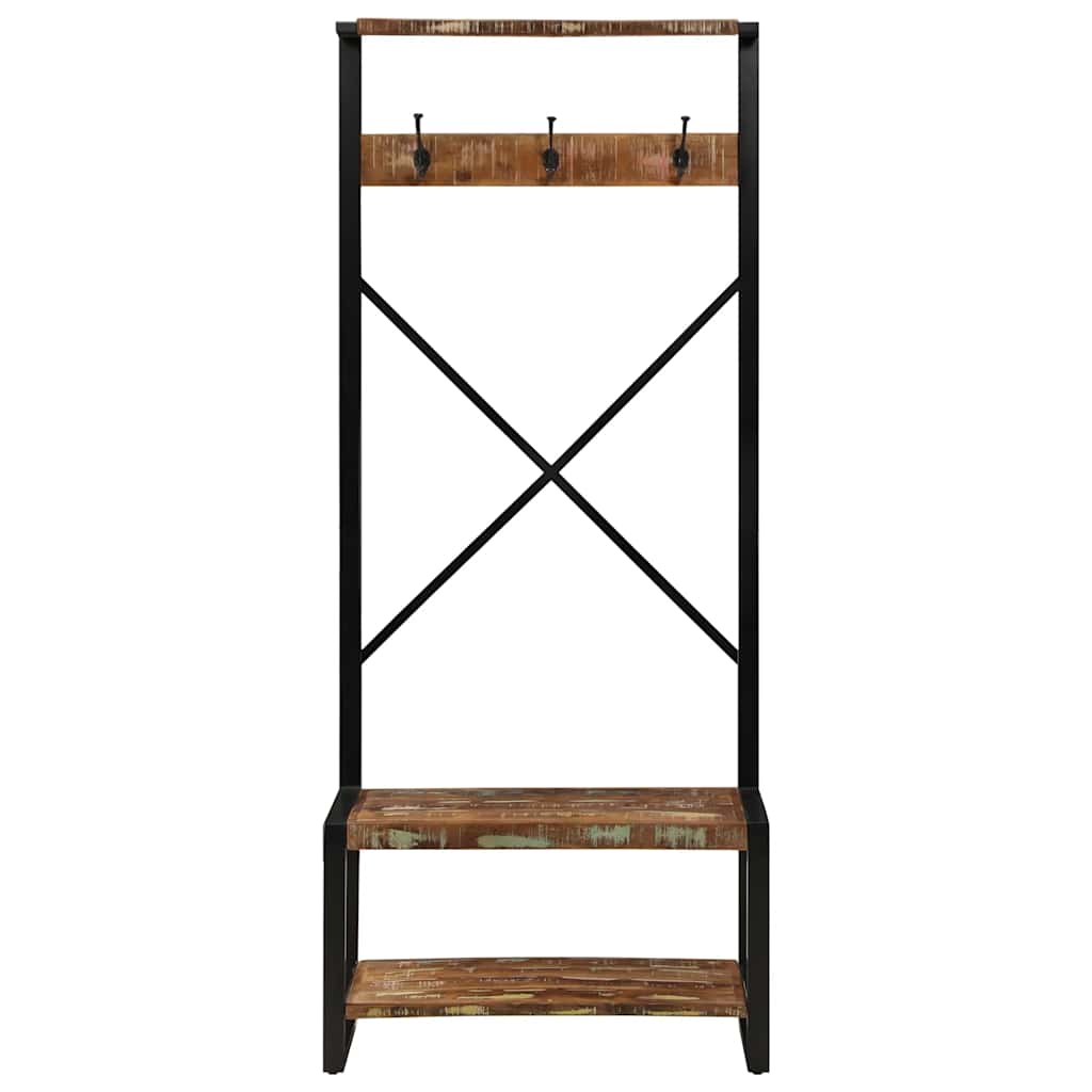 Appendiabiti Multicolore 80x40x190 cm Legno Massello Recupero | homemem39