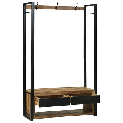 Stendibiancheria con cassetto Marrone Legno massello di mango