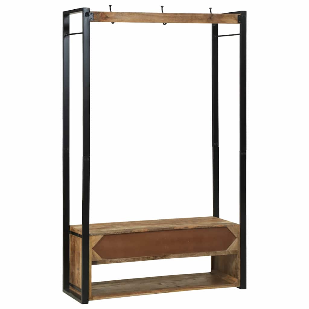 Stendibiancheria con cassetto Marrone Legno massello di mango