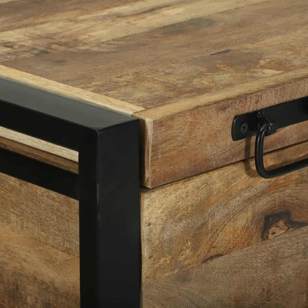 Scatola di Stoccaggio Marrone Legno massello di mango