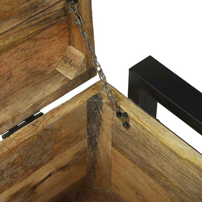 Scatola di Stoccaggio Marrone Legno massello di mango