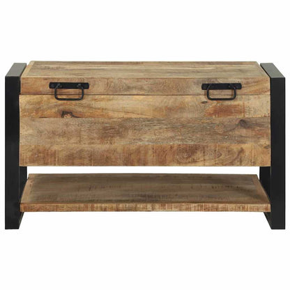 Scatola di Stoccaggio Marrone Legno massello di mango