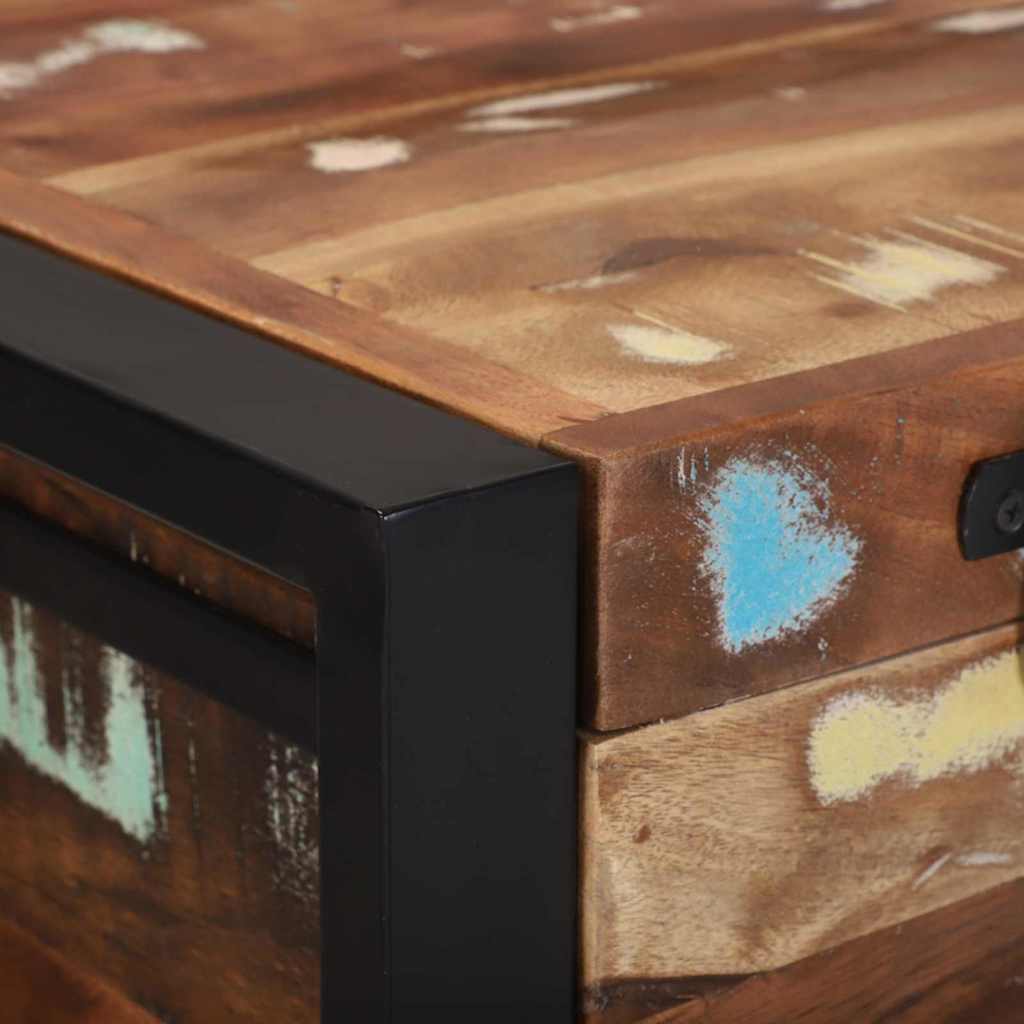 Scatola di Stoccaggio Multicolore Legno massello di recupero