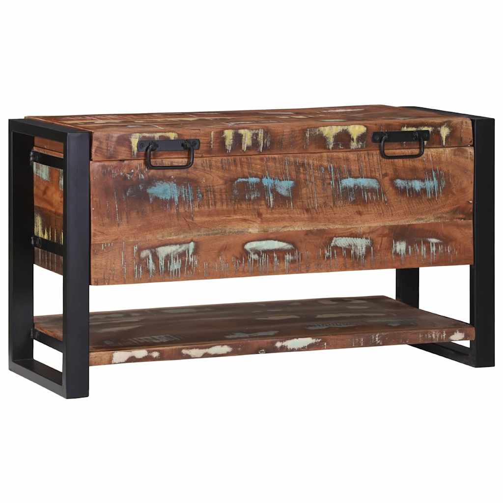 Scatola di Stoccaggio Multicolore Legno massello di recupero